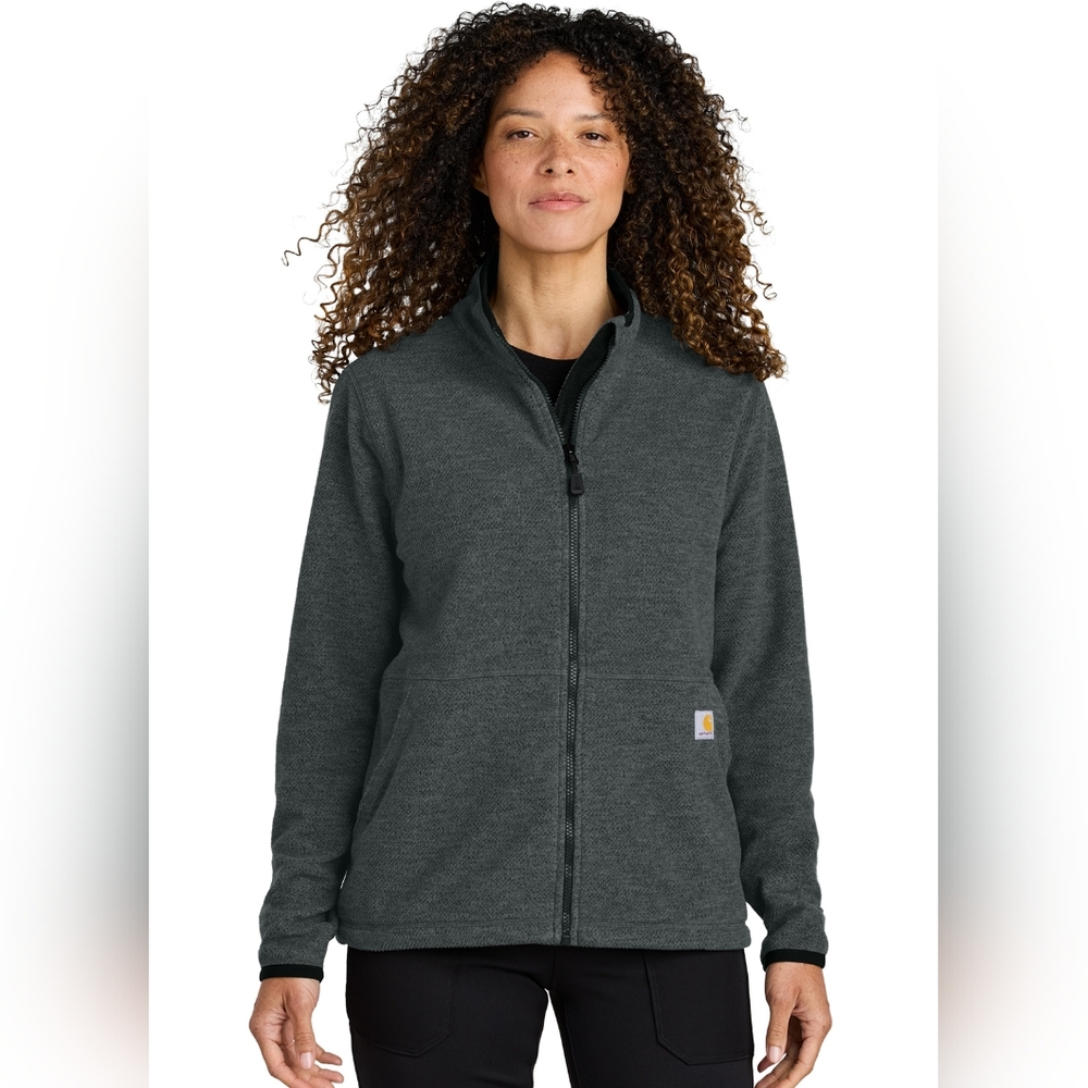 NWT Carhartt Carbon Heather Textured Full Zip Fleece Jacket Size: Medium
